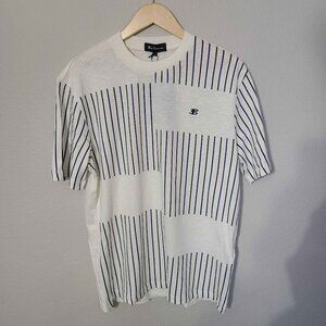 Ben Sherman White Vertical Stripe T Shirt